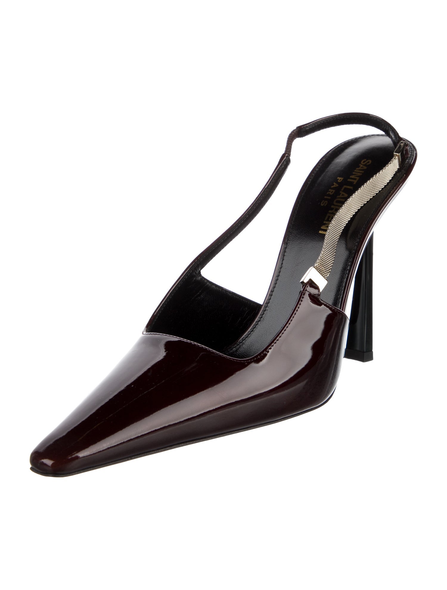 Saint Laurent Patent Leather Slingback Pumps