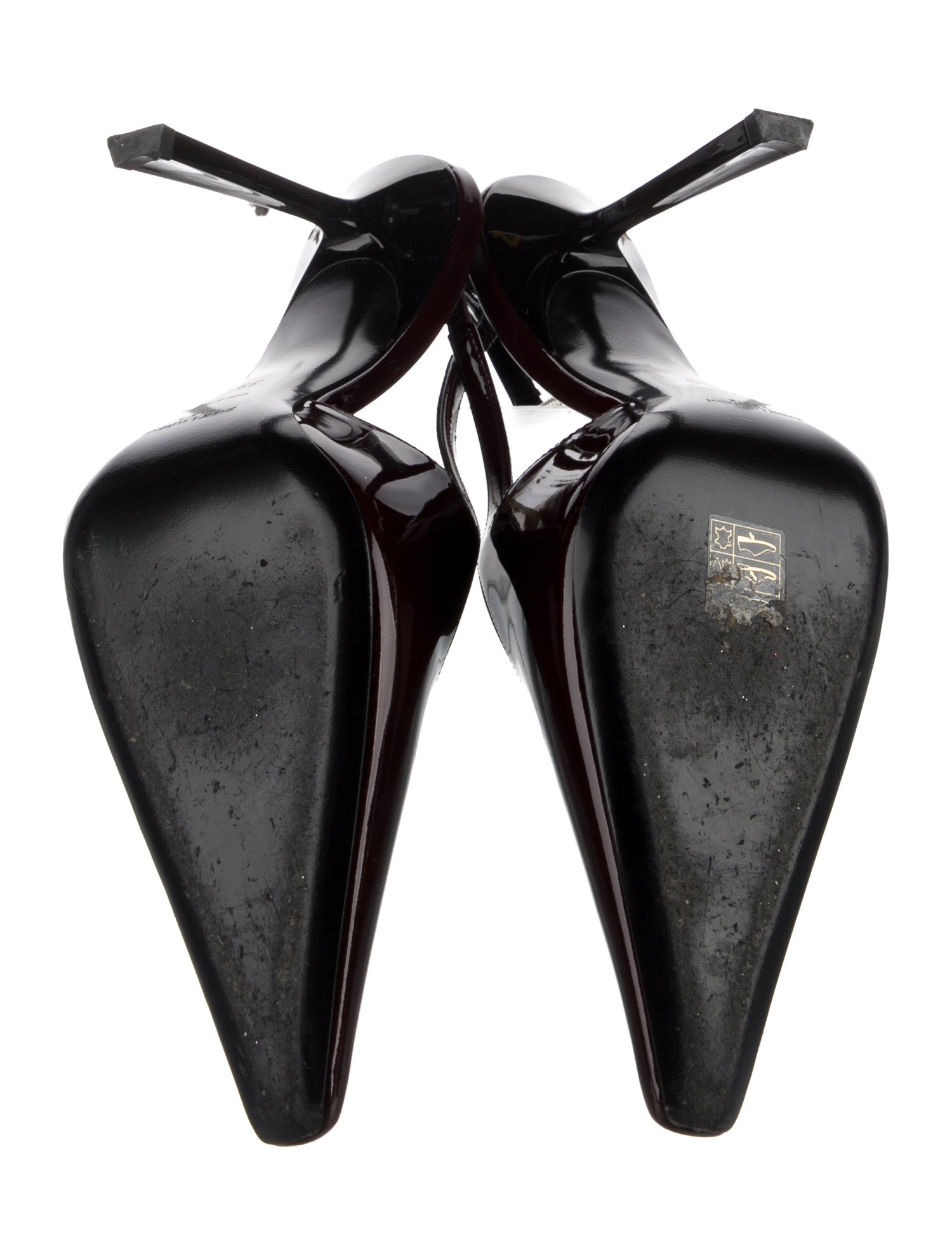 Saint Laurent Patent Leather Slingback Pumps