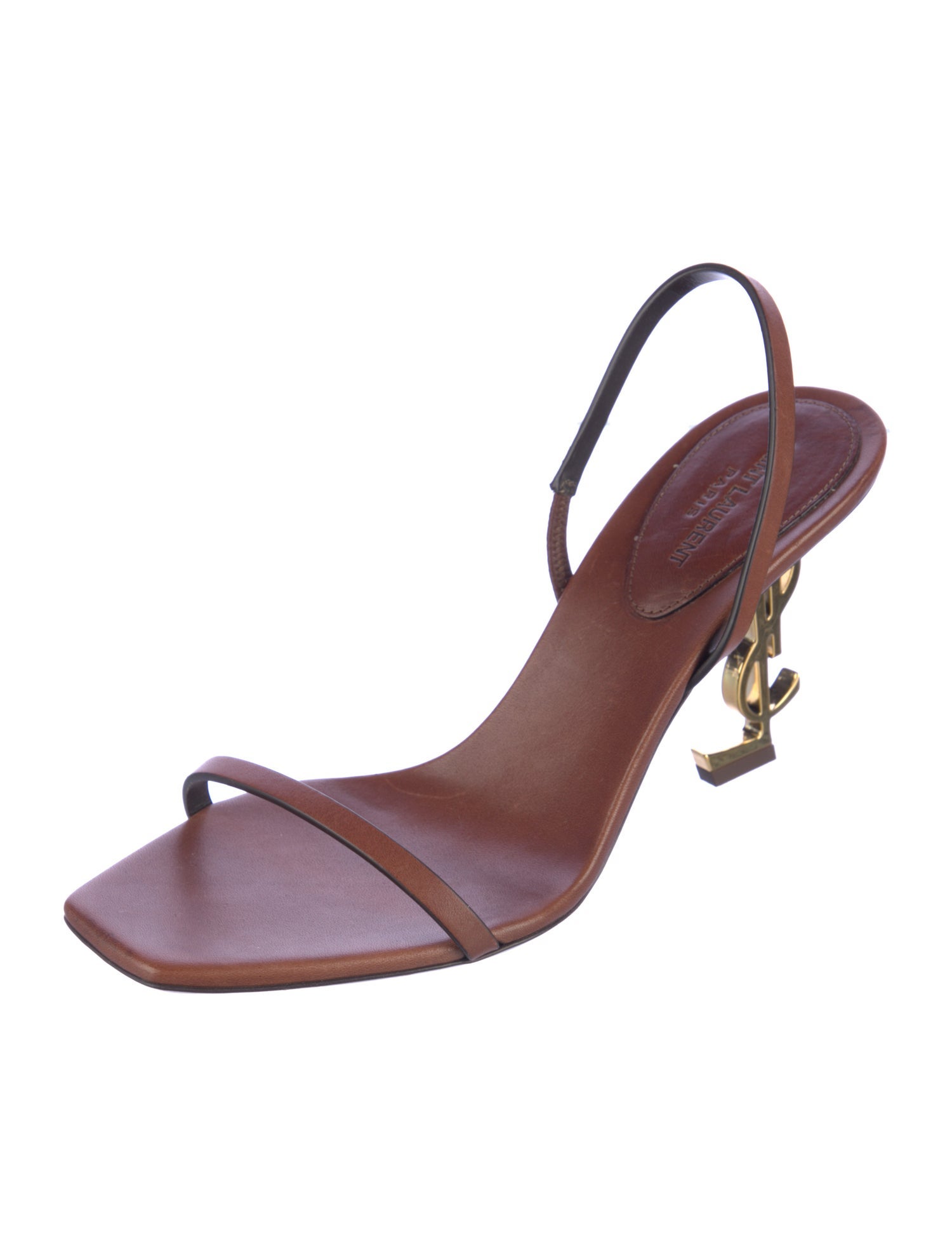 Saint Laurent Leather Slingback Sandals