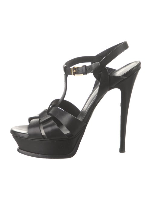 Saint Laurent Leather T-Strap Sandals