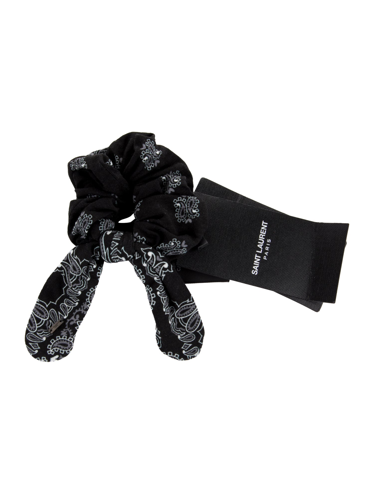 Saint Laurent Patterned Print Scrunchie w/Tags