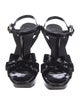 Saint Laurent Patent Leather T-Strap Sandals