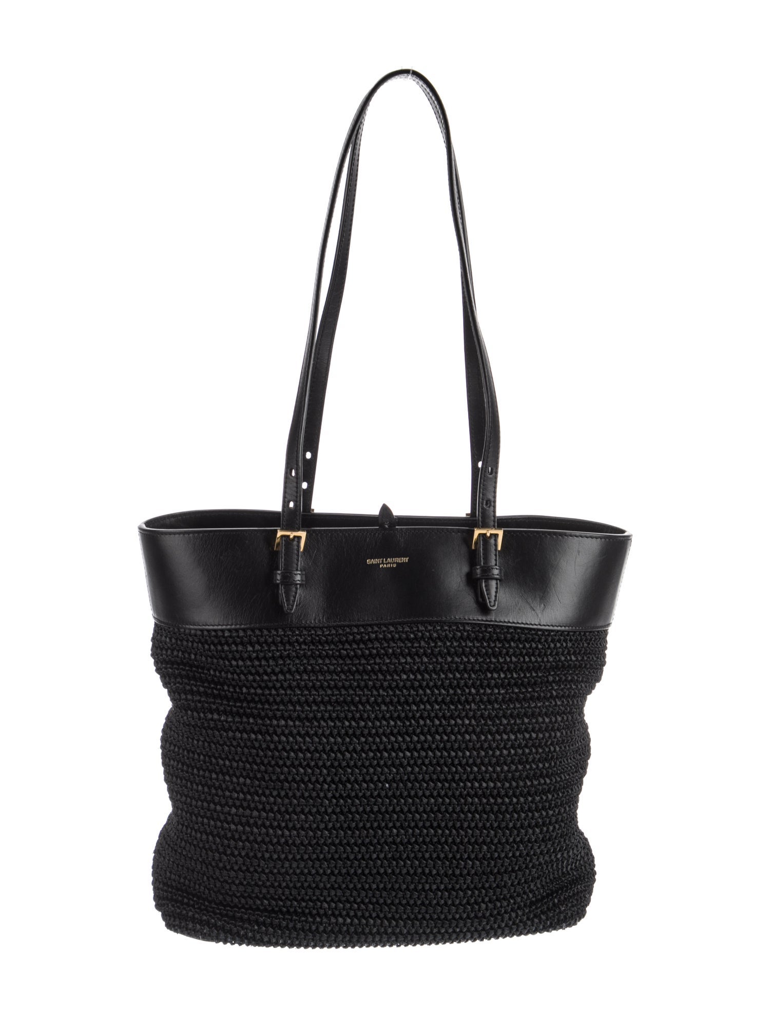 Saint Laurent Raffia Bucket Bag