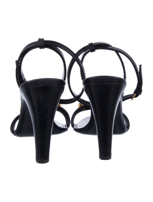 Saint Laurent Leather Chain-Link Accents Sandals