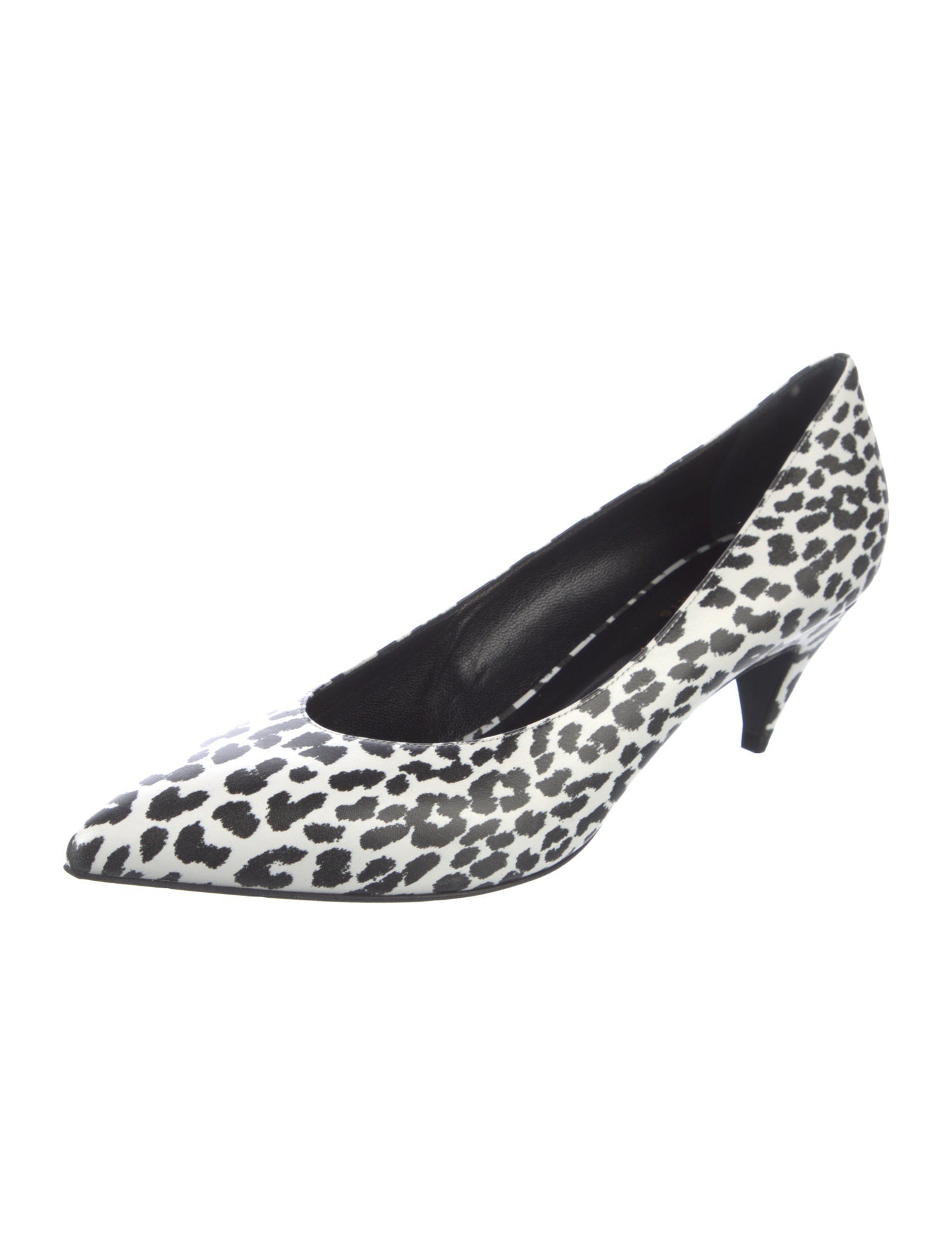 Saint Laurent Leather Animal Print Pumps