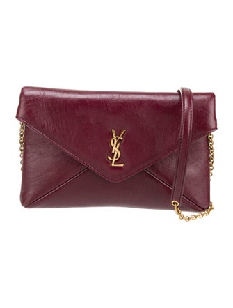 Saint Laurent Leather Cassandre Pouch Mini 2025