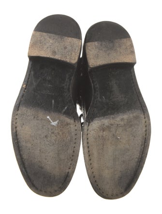 Saint Laurent Leather Studded Accents Combat Boots