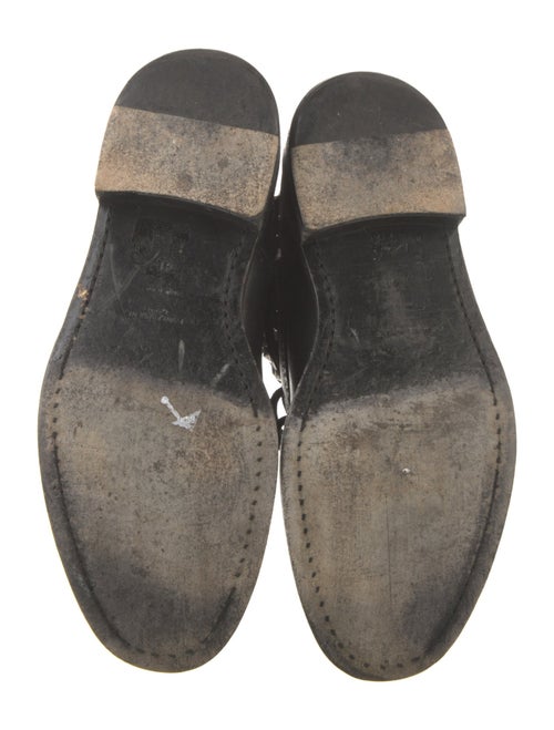 Saint Laurent Leather Studded Accents Combat Boots