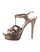 Saint Laurent Leather T-Strap Sandals