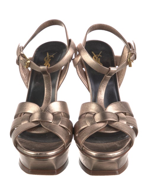 Saint Laurent Leather T-Strap Sandals