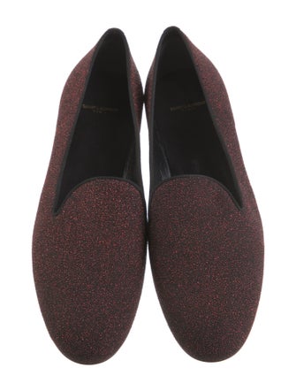 Saint Laurent Glitter Glitter Accents Loafers