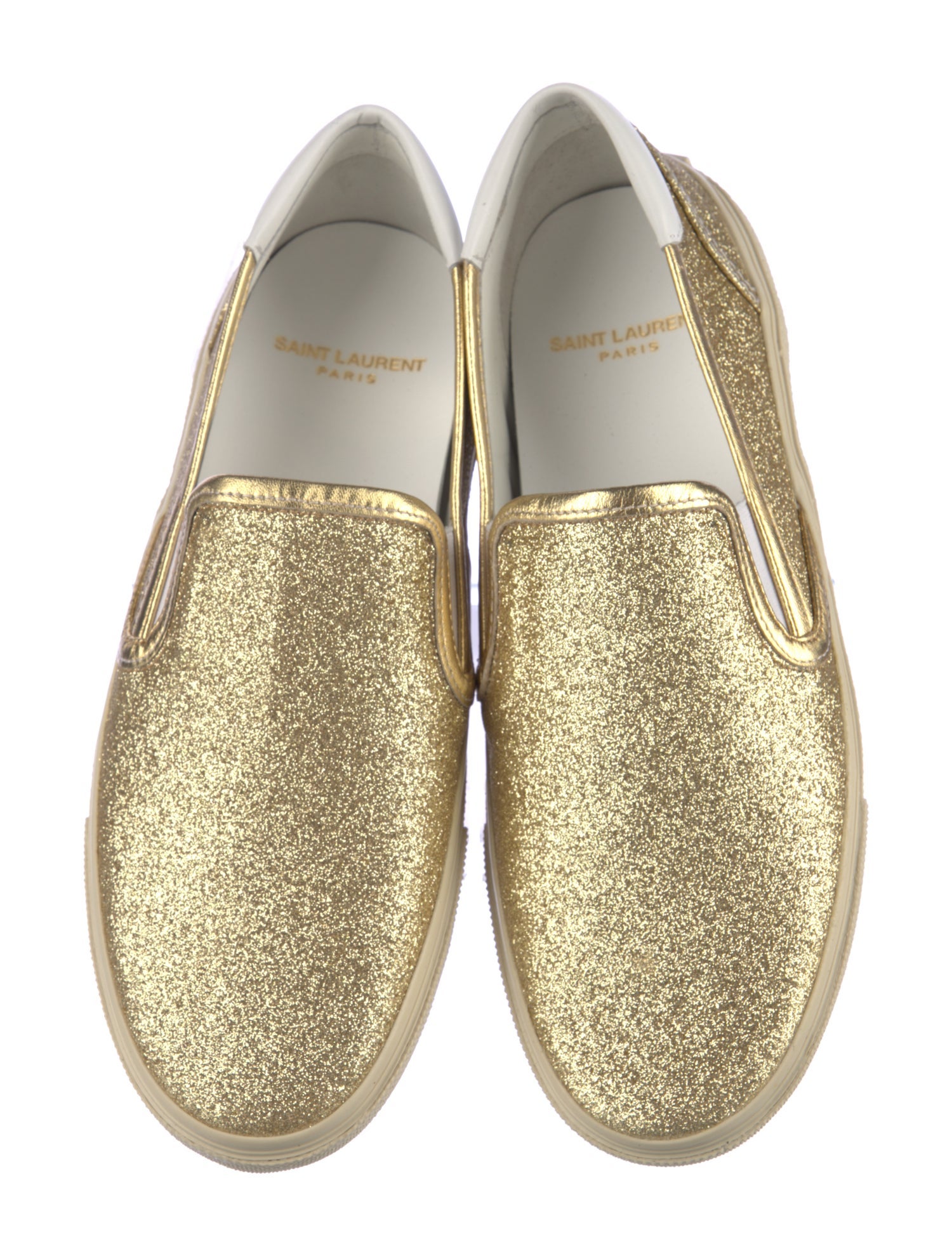 Saint Laurent Glitter Glitter Accents Loafers