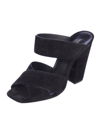 Saint Laurent Suede Slides