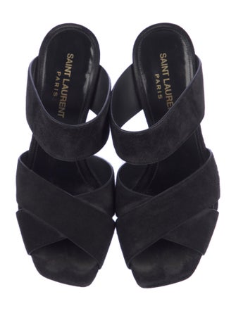 Saint Laurent Suede Slides