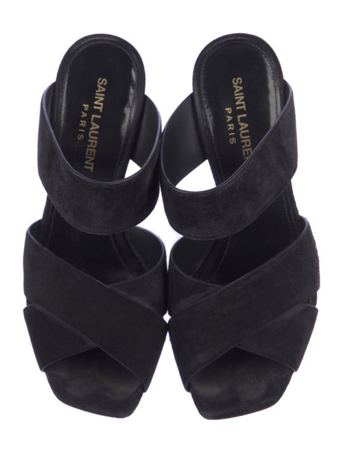 Saint Laurent Suede Slides