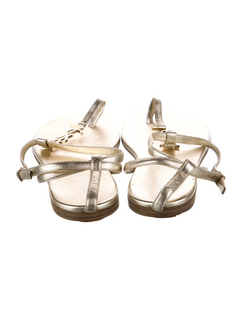 Saint Laurent Leather T-Strap Sandals