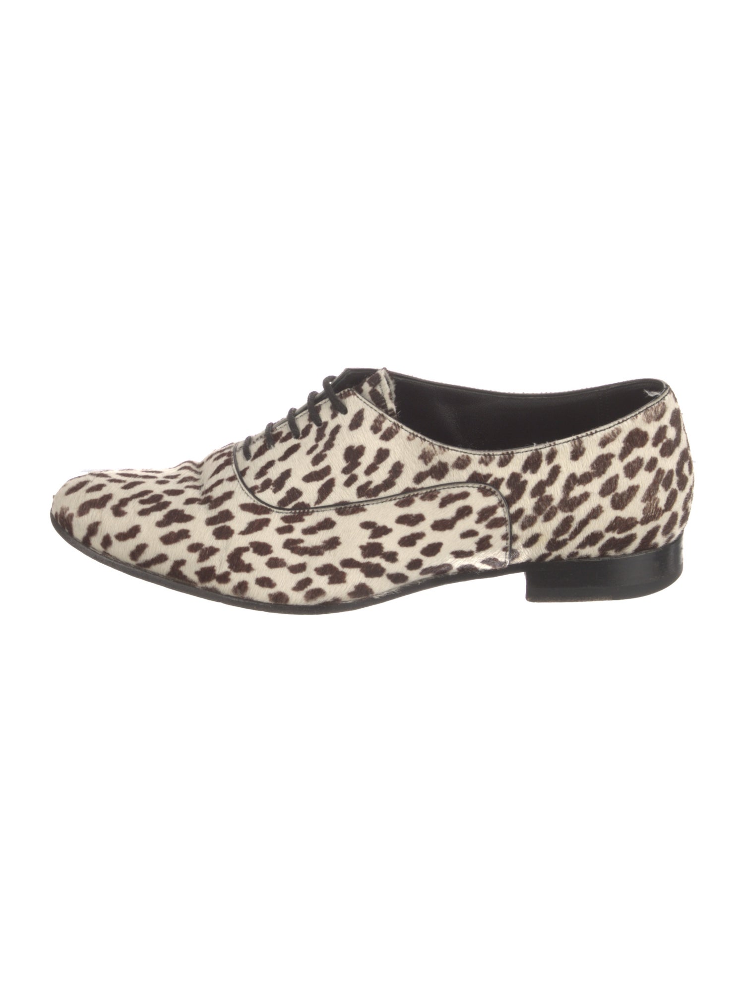 Saint Laurent Ponyhair Animal Print Oxfords