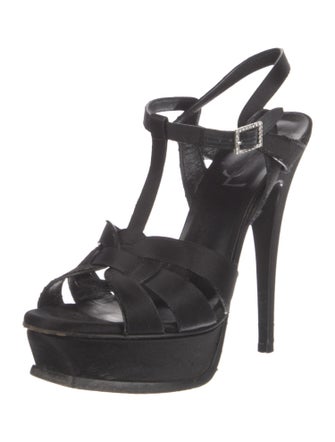 Saint Laurent Satin T-Strap Pumps