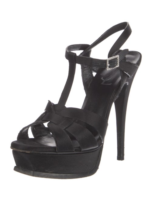 Saint Laurent Satin T-Strap Pumps