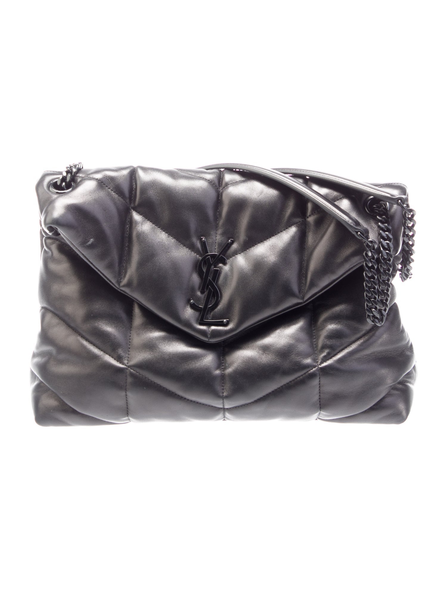 Saint Laurent Leather LouLou Puffer Medium