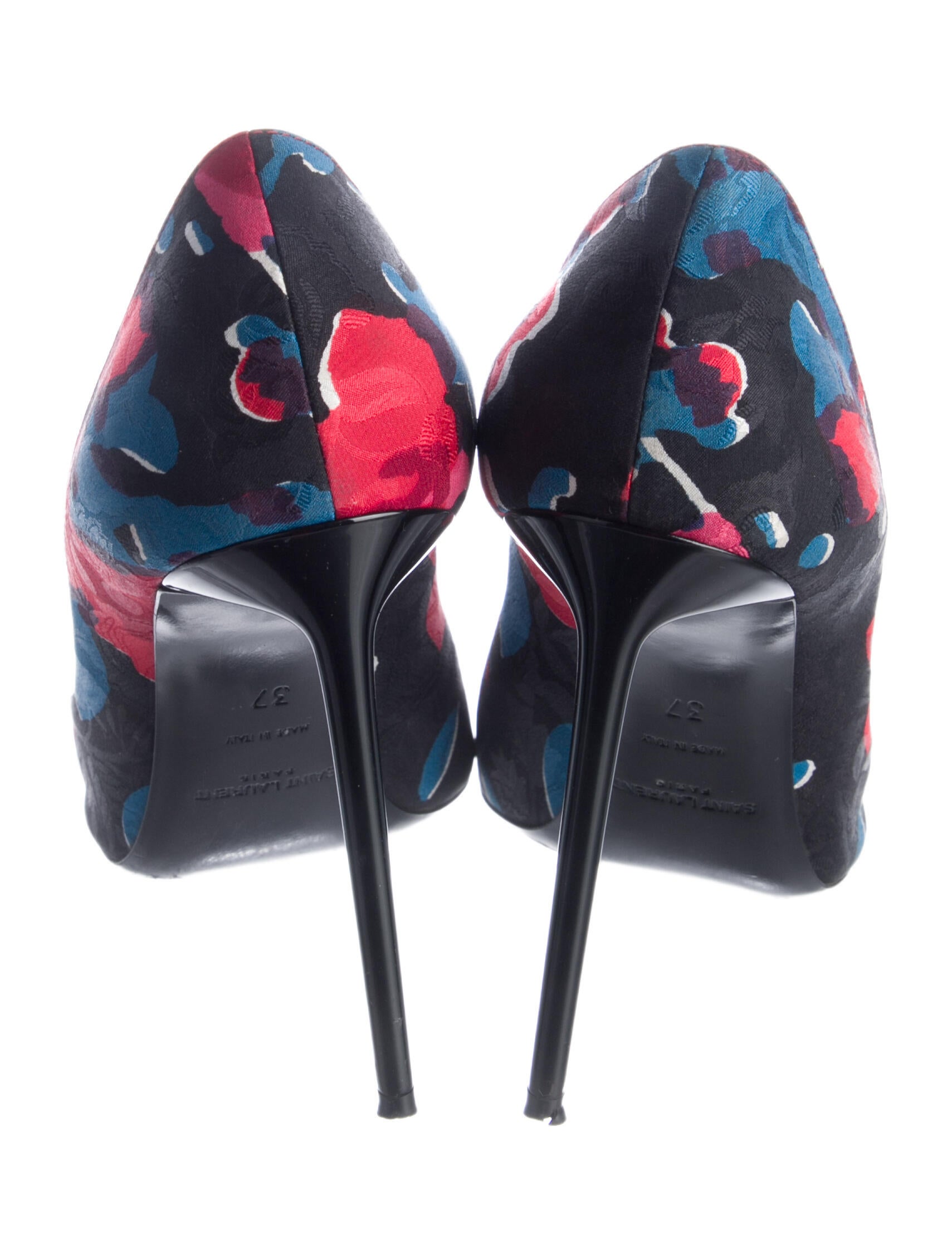 Saint Laurent Colorblock Pattern Pumps