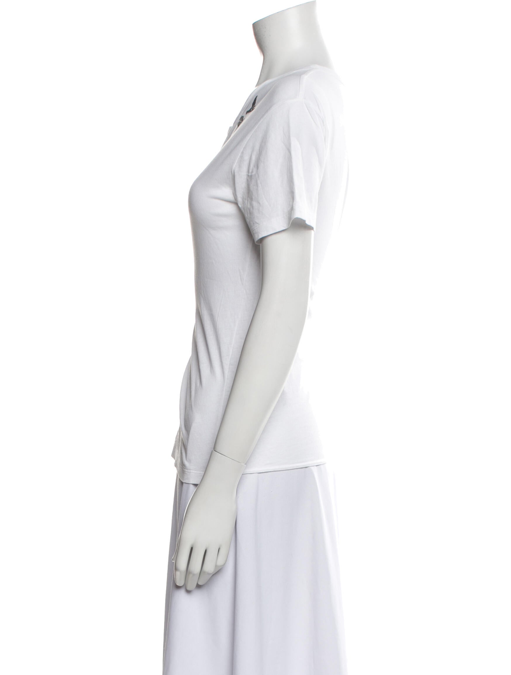 Saint Laurent Crew Neck Short Sleeve T-Shirt