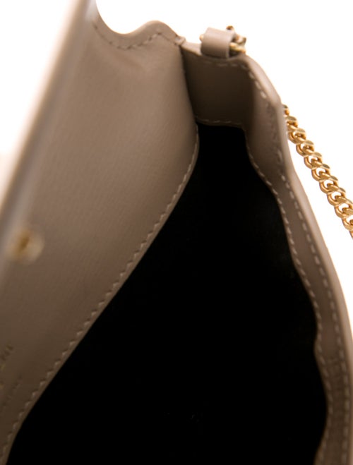 Saint Laurent Leather Cassandre Phone Holder with Strap Small