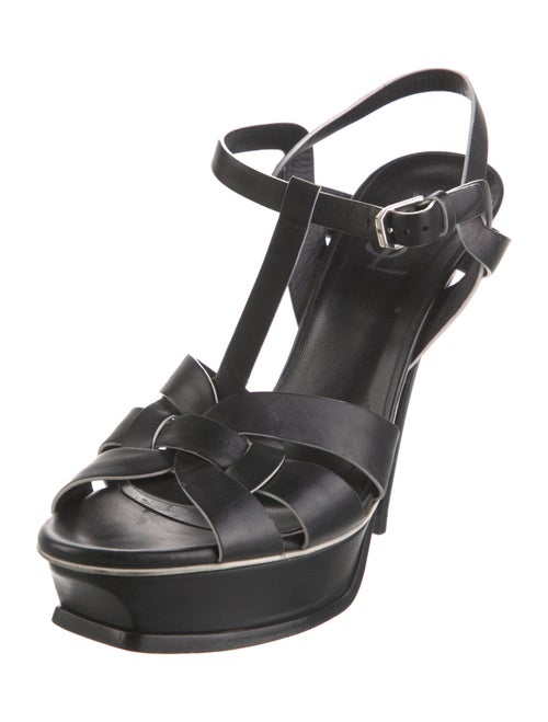 Saint Laurent Leather T-Strap Sandals