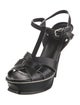 Saint Laurent Leather T-Strap Sandals