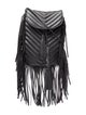 Saint Laurent Leather Chevron Fringe Crossbody Bag Small Vintage