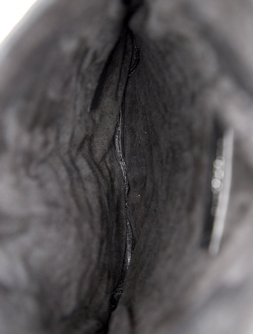 Saint Laurent Leather Chevron Fringe Crossbody Bag Small Vintage