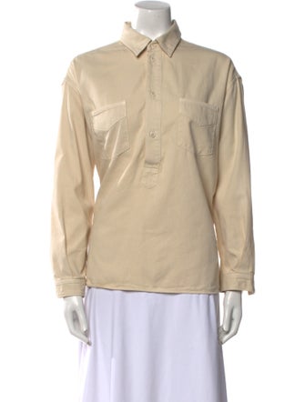 Saint Laurent 2017 Long Sleeve Button-Up Top