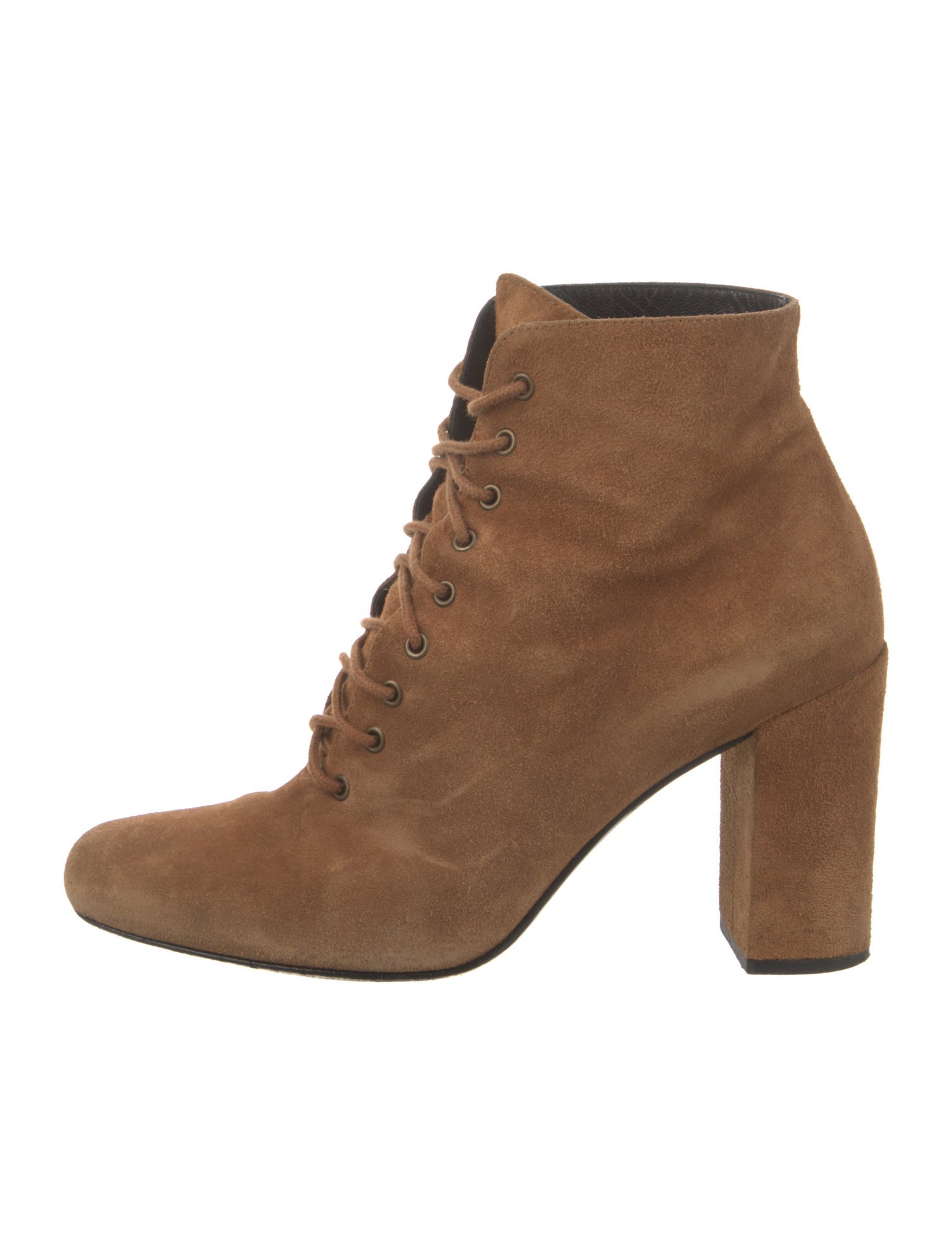 Saint Laurent Suede Lace-Up Boots