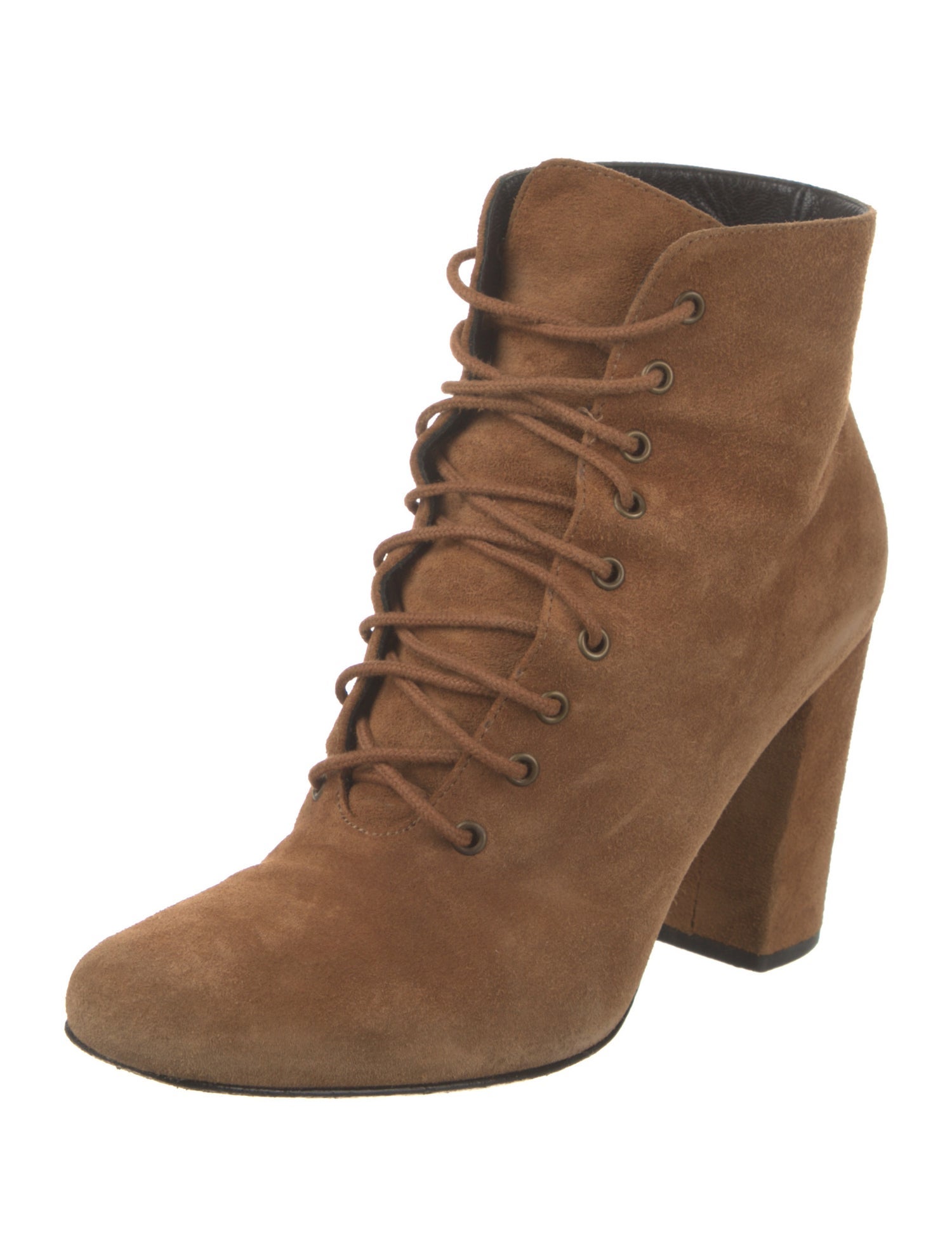 Saint Laurent Suede Lace-Up Boots