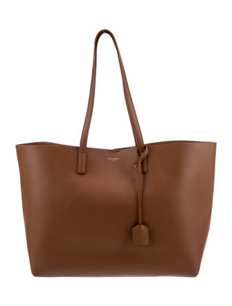 Saint Laurent Leather Shopping Tote East West 2024