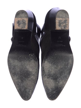 Saint Laurent Suede Cutout Accent Pumps