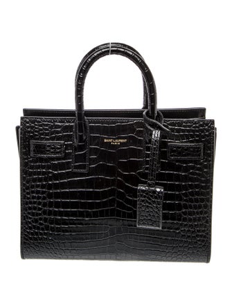 Saint Laurent Embossed Leather Sac De Jour Nano