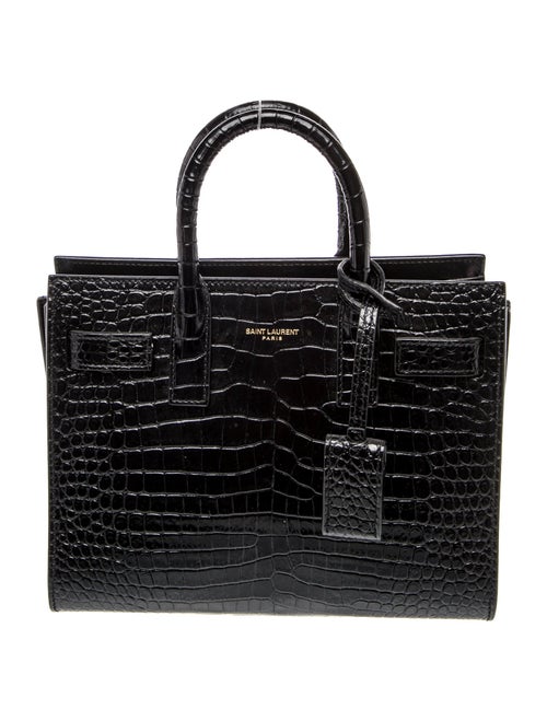 Saint Laurent Embossed Leather Sac De Jour Nano