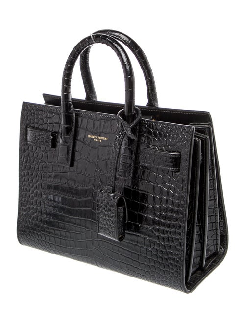 Saint Laurent Embossed Leather Sac De Jour Nano