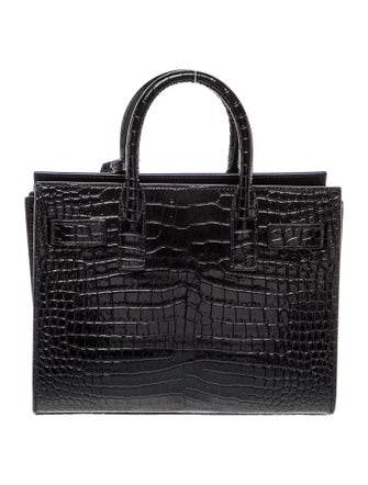 Saint Laurent Embossed Leather Sac De Jour Nano
