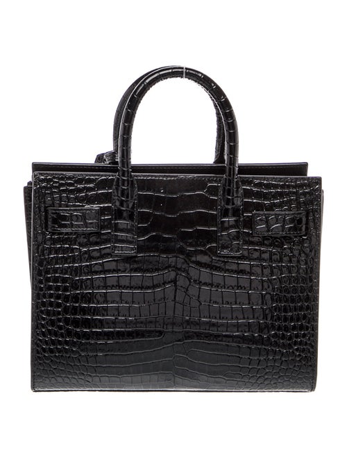 Saint Laurent Embossed Leather Sac De Jour Nano