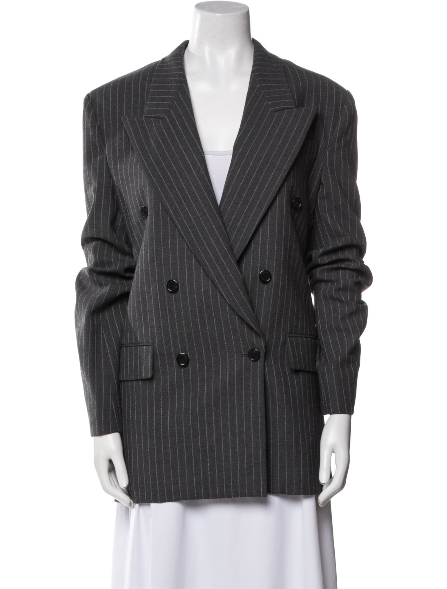 Saint Laurent Wool Striped Blazer