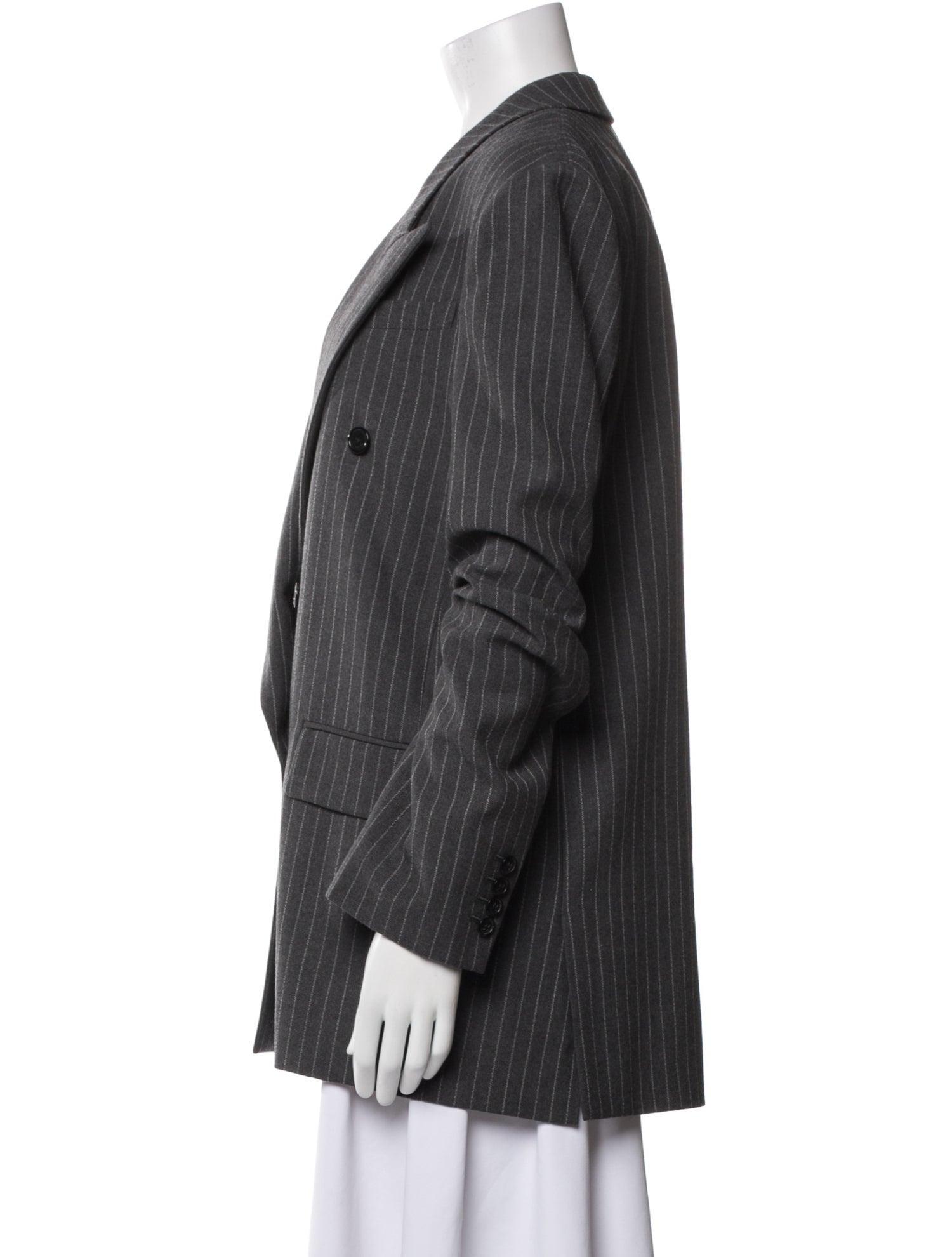 Saint Laurent Wool Striped Blazer