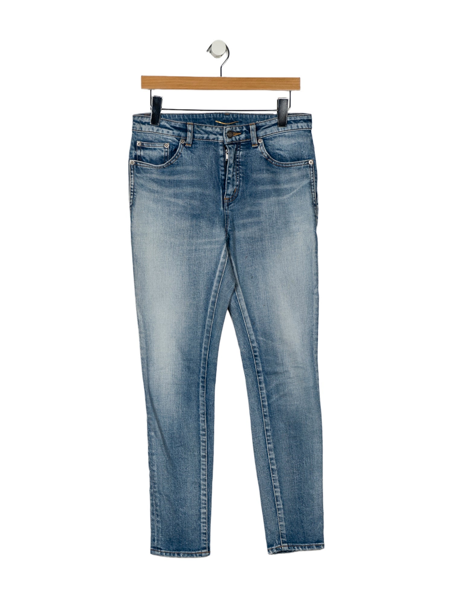 Saint Laurent Mid-Rise Skinny Leg Jeans