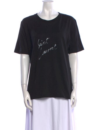Saint Laurent Graphic Print Crew Neck T-Shirt