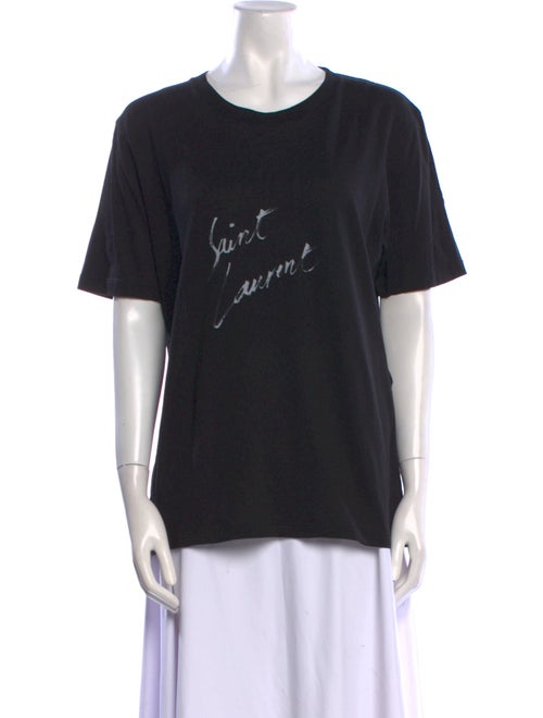 Saint Laurent Graphic Print Crew Neck T-Shirt