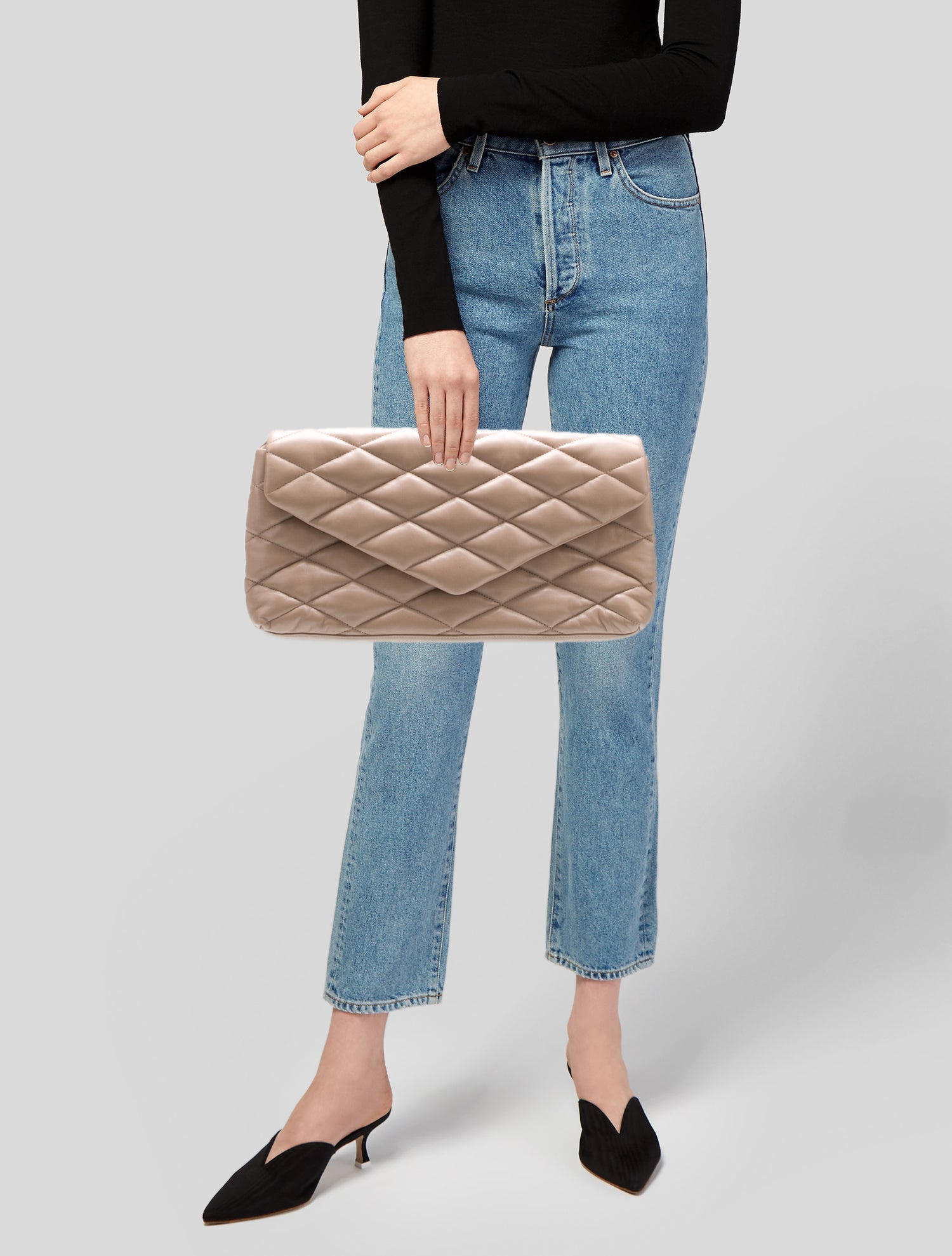Saint Laurent Quilted Puffy Envelope Large