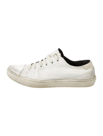 Saint Laurent Leather Distressed Accents Sneakers
