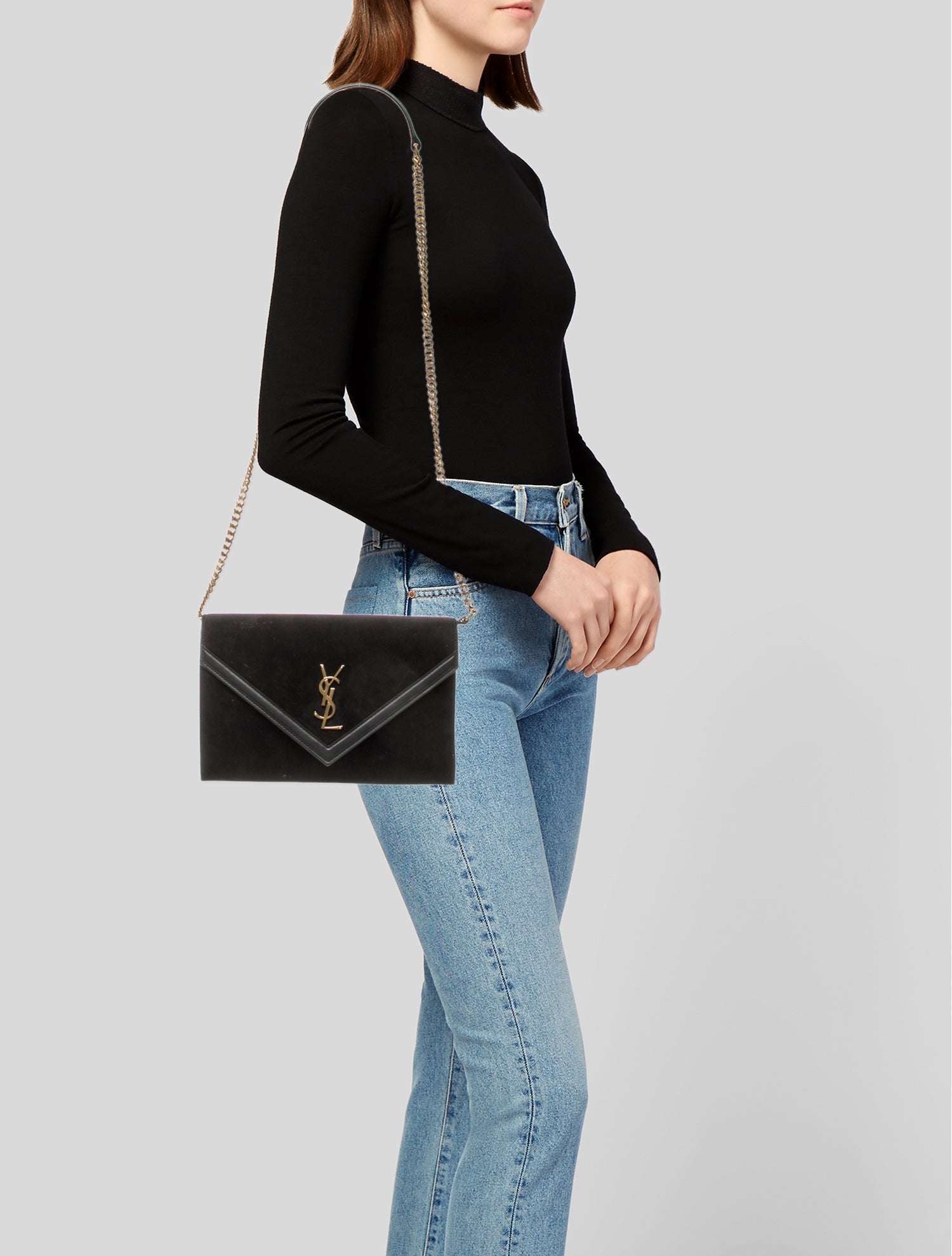 Saint Laurent Suede Le Sept Medium Vintage