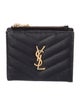Saint Laurent Matelassé Bifold Leather Compact Wallet